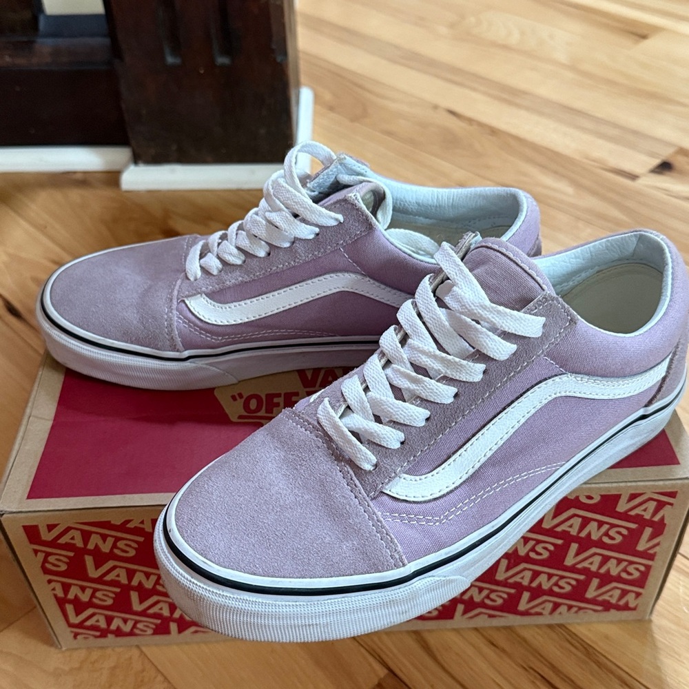Vans Pastel Purple and White Sneakers